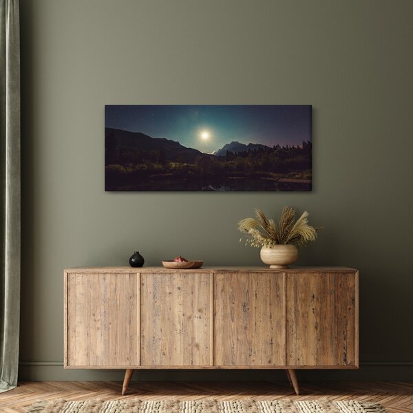 Obraz - nočná obloha (120x50 cm)