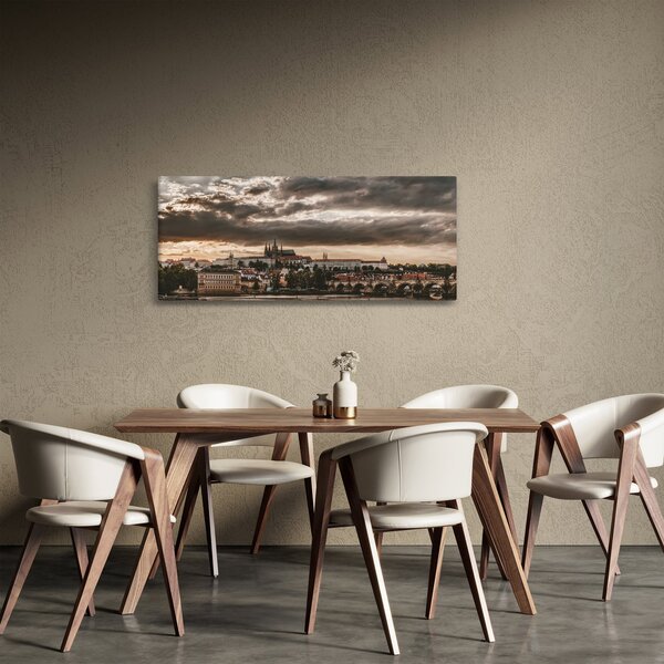 Obraz Pražského hradu za šera (120x50 cm)