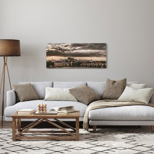 Obraz Pražského hradu za šera (120x50 cm)