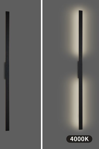 Brilagi - Vonkajšie nástenné svietidlo LUNA LED/30W/230V 4000K IP65 150 cm čierna CRI 90