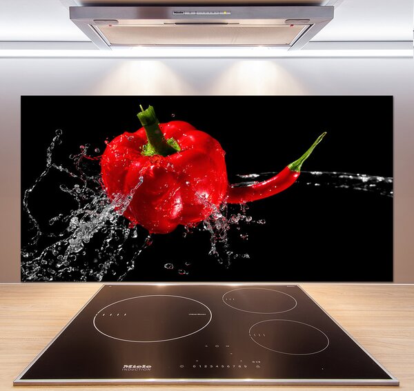 Panel do kuchyne Červené papriky pl-pksh-120x60-f-14662638