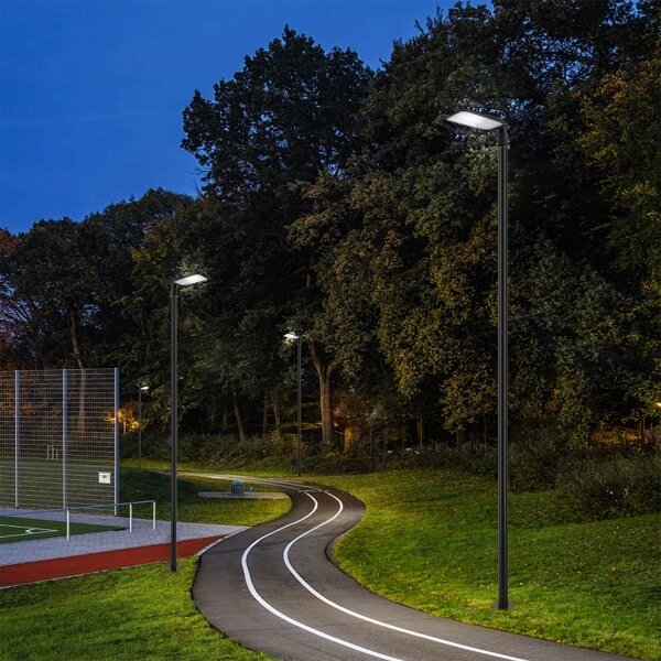 Brilagi-LED Vonkajšia lampa so stĺpom a kl. 4 m URBANLIGHT LED/100W/230V čierna IP65