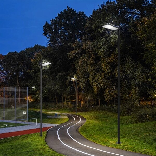 Brilagi-LED Vonkajšia lampa so stĺpom a 4 m káblom URBANLIGHT LED/200W/230V čierna IP65