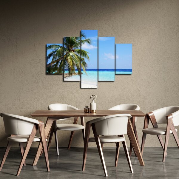 Obraz palmy na pláži (150x105 cm)