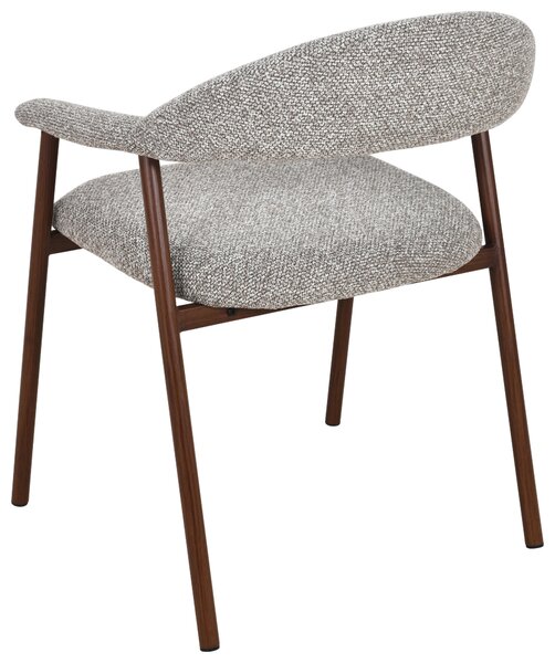 STOLIČKA S PODRÚČKAMI, železo, buklé, taupe Livetastic - Stoličky, Online Only