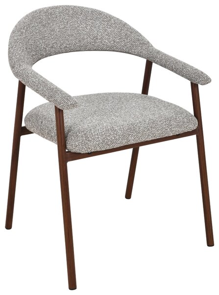 STOLIČKA S PODRÚČKAMI, železo, buklé, taupe Livetastic - Stoličky, Online Only