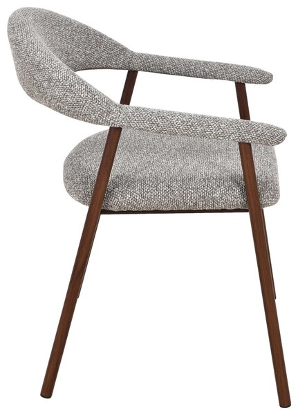 STOLIČKA S PODRÚČKAMI, železo, buklé, taupe Livetastic - Stoličky, Online Only