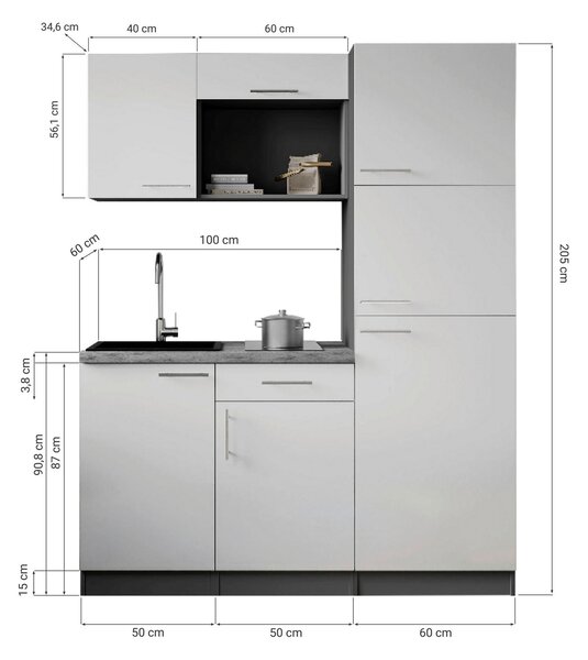 KUCHYNSKÝ BLOK 160 cm Respekta - Online Only kuchyne, Online Only