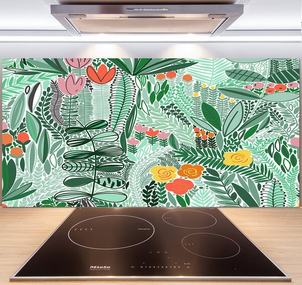 Panel do kuchyne Kvetinový vzor pl-pksh-140x70-f-129882311