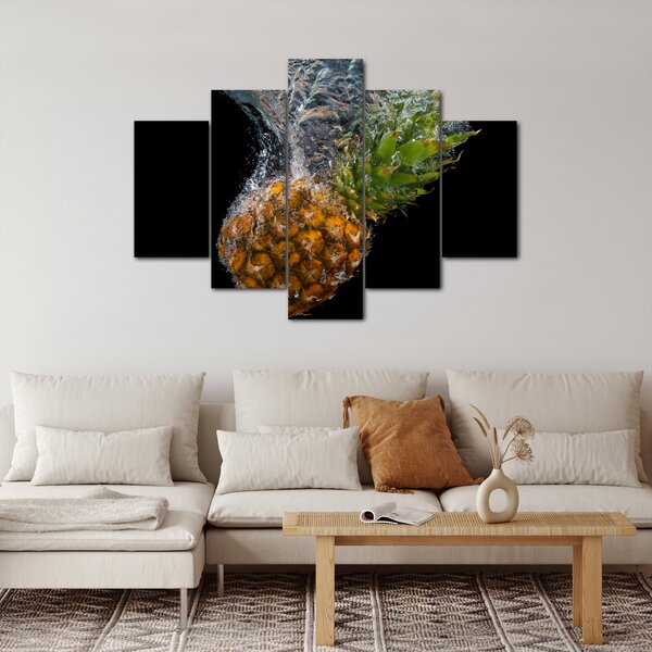 Obraz ananásu vo vode (150x105 cm)
