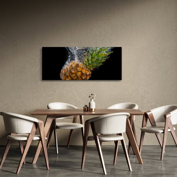 Obraz ananásu vo vode (120x50 cm)