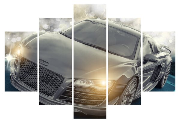 Obraz auta Audi - sivé (150x105 cm)
