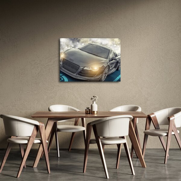 Obraz auta Audi - sivé (70x50 cm)