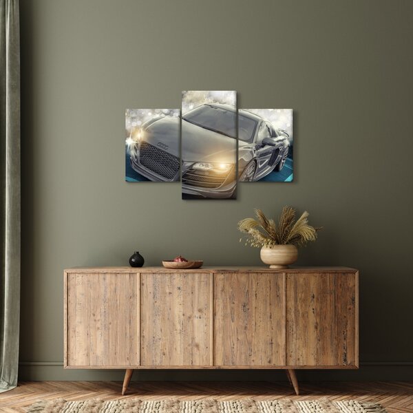 Obraz auta Audi - sivé (90x60 cm)