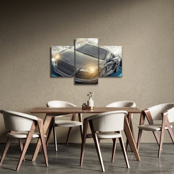 Obraz auta Audi - sivé (90x60 cm)
