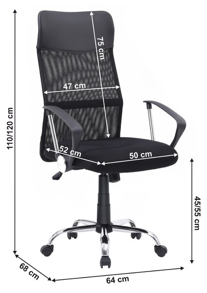 KONDELA Kancelárske kreslo, čierna, TC3-973M 3 NEW