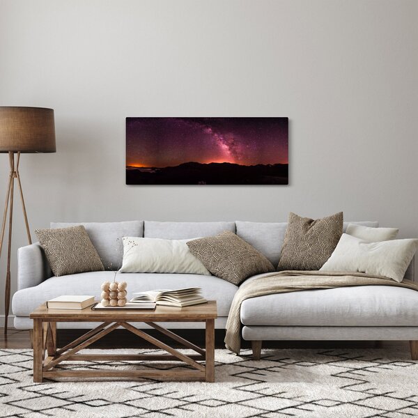 Obraz ružovej mliečnej cesty (120x50 cm)