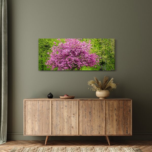 Obraz rozkvitnutého stromu na lúke (120x50 cm)