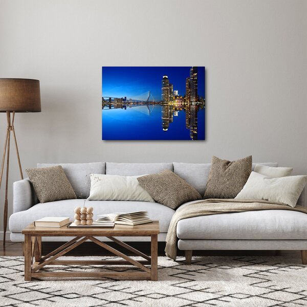 Obraz - nočný Rotterdam (70x50 cm)