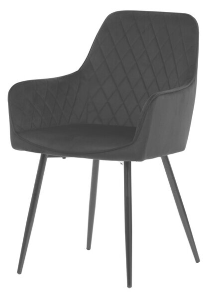 Autronic BONTEC Jedálenská stolička, čierna, zamatová látka, DCH-215 BK4 Farba: Čierna
