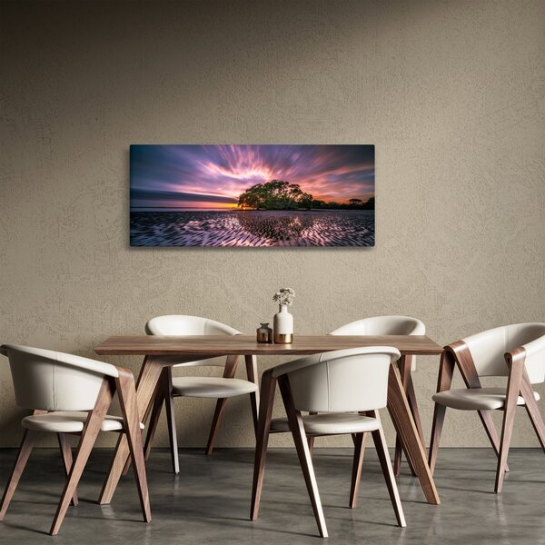 Obraz stromu na pláži (120x50 cm)