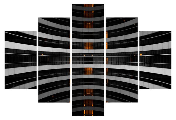 Abstraktný obraz - budova (150x105 cm)