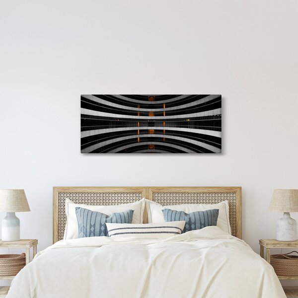 Abstraktný obraz - budova (120x50 cm)