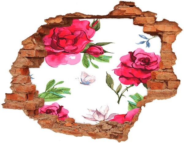 Fototapeta diera na stenu 3D nálepka Červené ruže