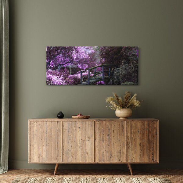 Obraz - fialové stromy (120x50 cm)