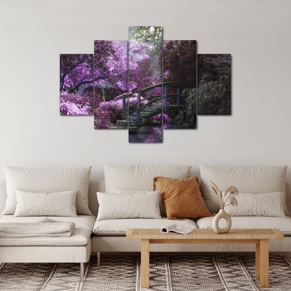 Obraz - fialové stromy (150x105 cm)
