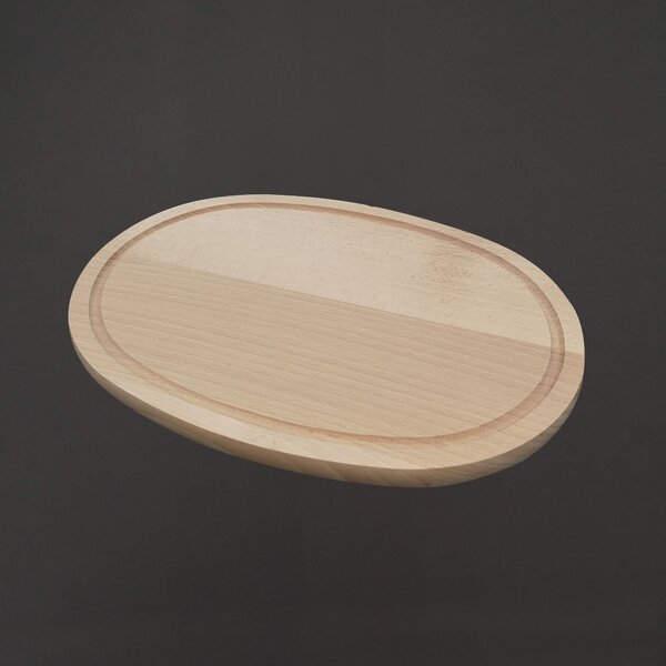 AMADEA Drevená servírovacia doska - podnos ovál, masívne drevo, 30 cm