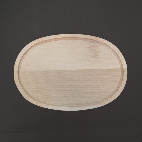AMADEA Drevená servírovacia doska - podnos ovál, masívne drevo, 30 cm