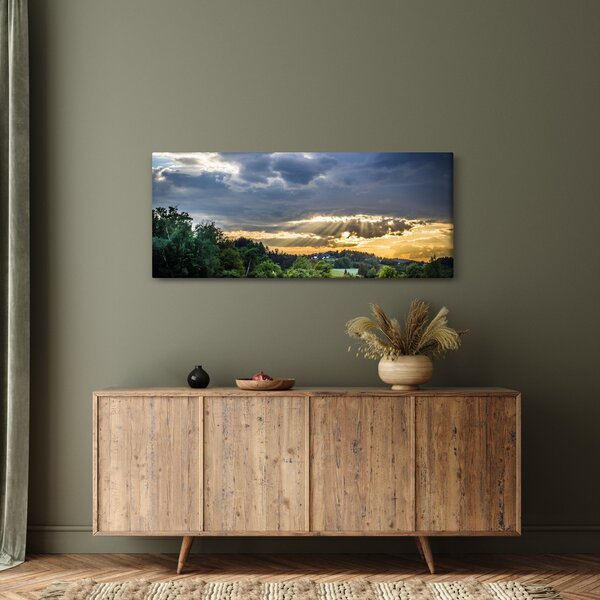 Obraz krajiny s lúčmi (120x50 cm)