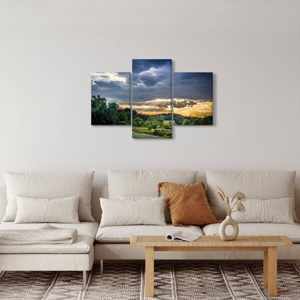 Obraz krajiny s lúčmi (90x60 cm)