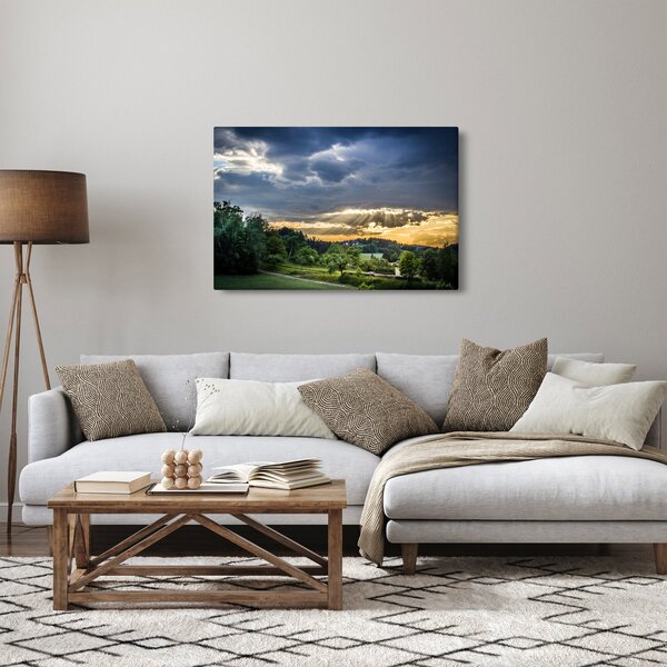 Obraz krajiny s lúčmi (90x60 cm)