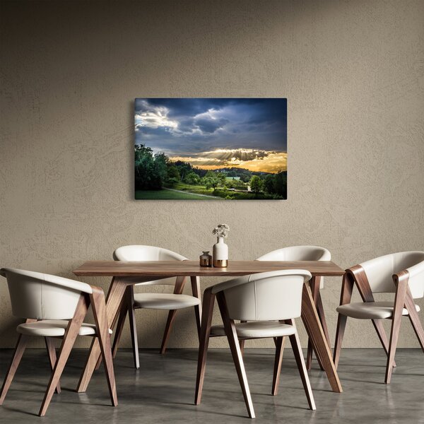 Obraz krajiny s lúčmi (90x60 cm)