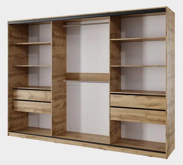 Spálňa NEJBY BARNABA PREMIUM 280 s posteľou 180x200 cm s vyšším čelom, dub wotan