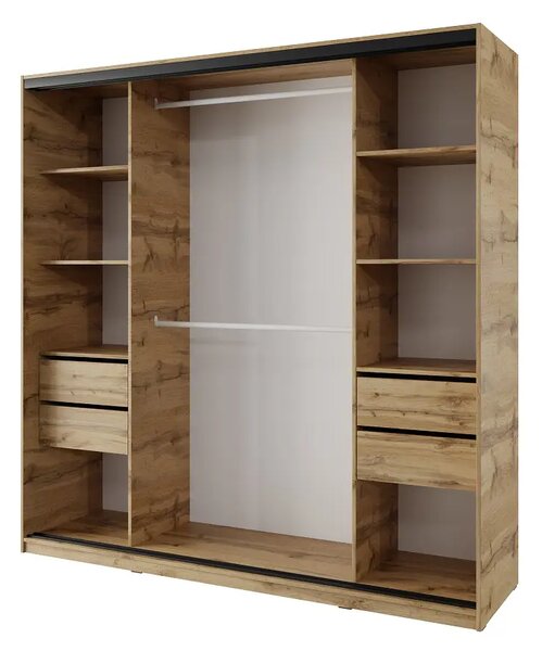 Spálňa NEJBY BARNABA PREMIUM 200 s posteľou 180x200 cm s vyšším čelom, dub wotan
