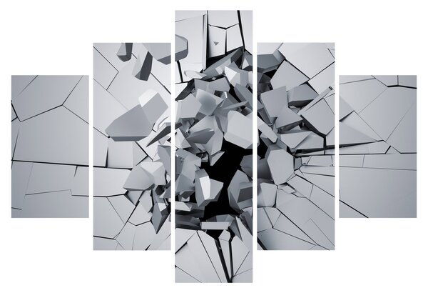 Obraz abstrakcie 3D (150x105 cm)