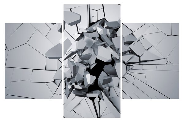 Obraz abstrakcie 3D (90x60 cm)