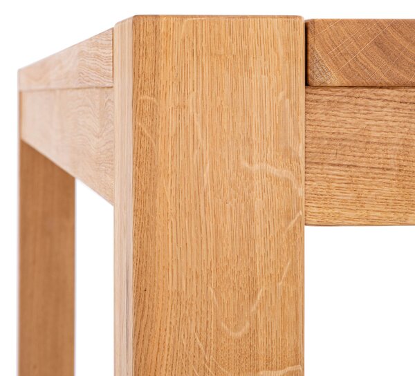 Jedálenský stôl z dubového masívu Neapol 1400x900 olej+vosk (vrchná doska 2+2 cm)