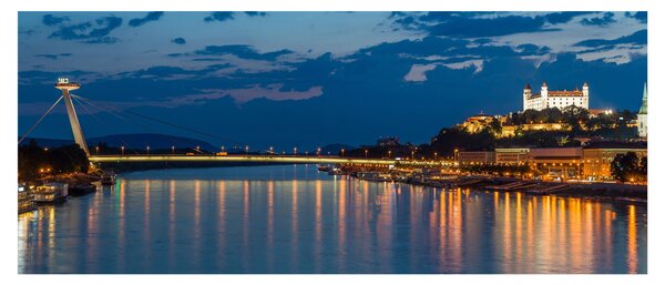 Obraz Bratislavy s hradom (120x50 cm)