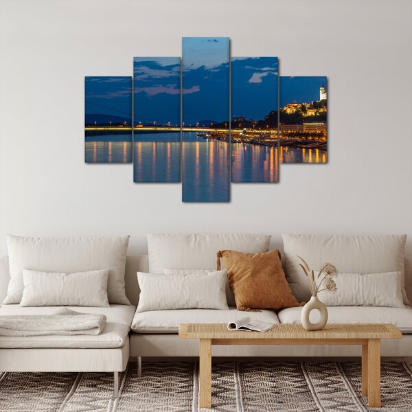 Obraz Bratislavy s hradom (150x105 cm)