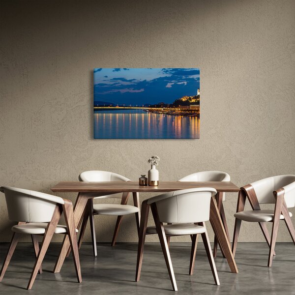 Obraz Bratislavy s hradom (90x60 cm)