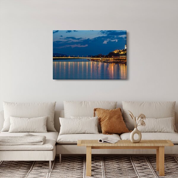 Obraz Bratislavy s hradom (90x60 cm)