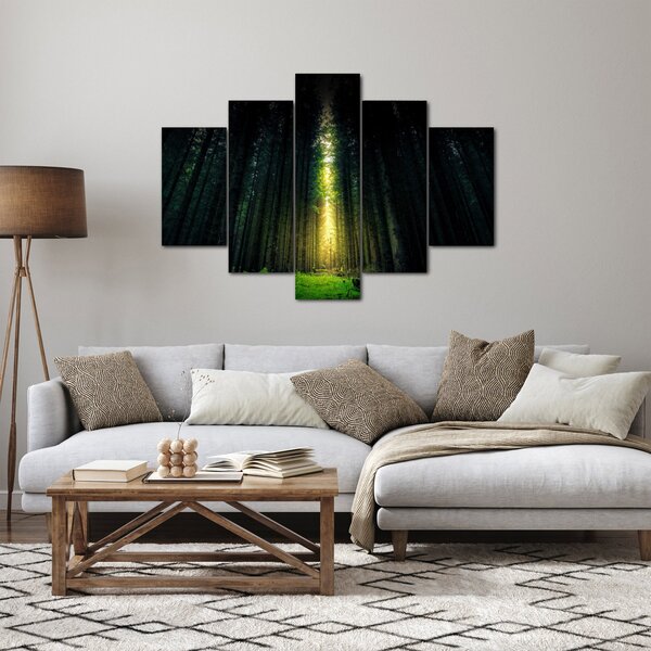 Obraz temného lesa (150x105 cm)