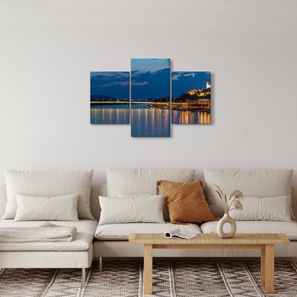 Obraz Bratislavy s hradom (90x60 cm)