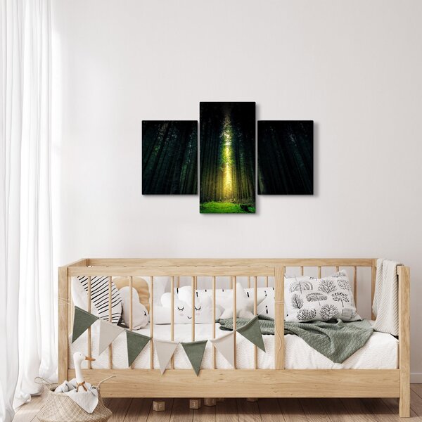 Obraz temného lesa (90x60 cm)
