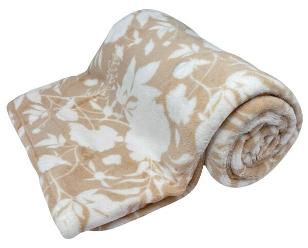 Home Elements Mikroflanelová deka, kolekcia Béžové ruže