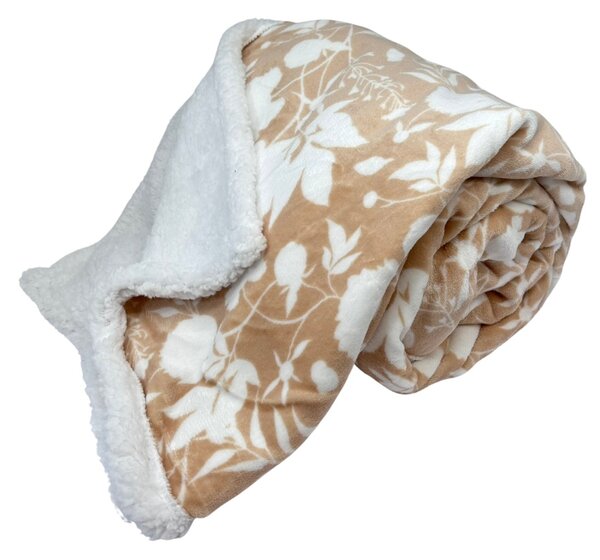 Home Elements Mikroflanelová deka, kolekcia Béžové ruže